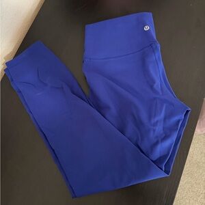 Lululemon Athletica Deep Blue Wunder Train Tights. Worn once. Size 8. 25”
